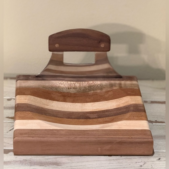 Quality USA Multi Wood Ulu Knife Cutting Chopping Bowl Board - Picture 7 of 7